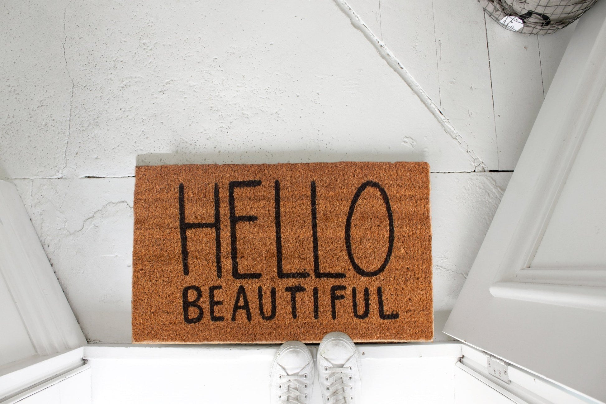 Hello Beautiful Fun Home Doormat made from recycled and sustainable ...